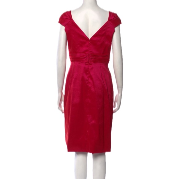 Badgley Mischka Hot Pink Cocktail Dress Size 12 - Picture 11 of 11